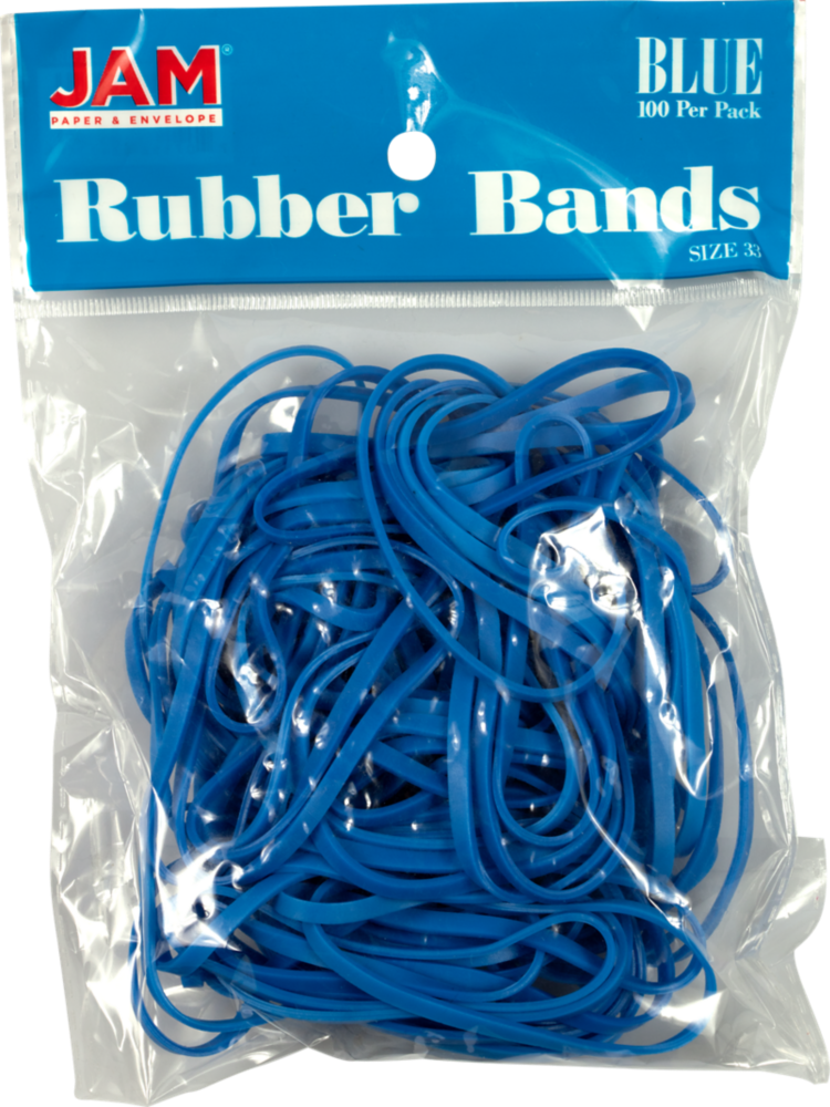 Blue Size 33 Rubber Bands - 100 Pack