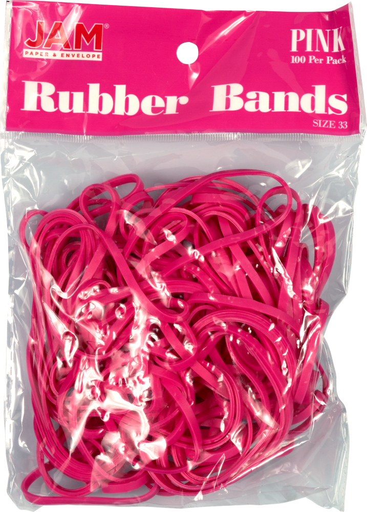 Pink Size 33 Rubber Bands - 100 Pack