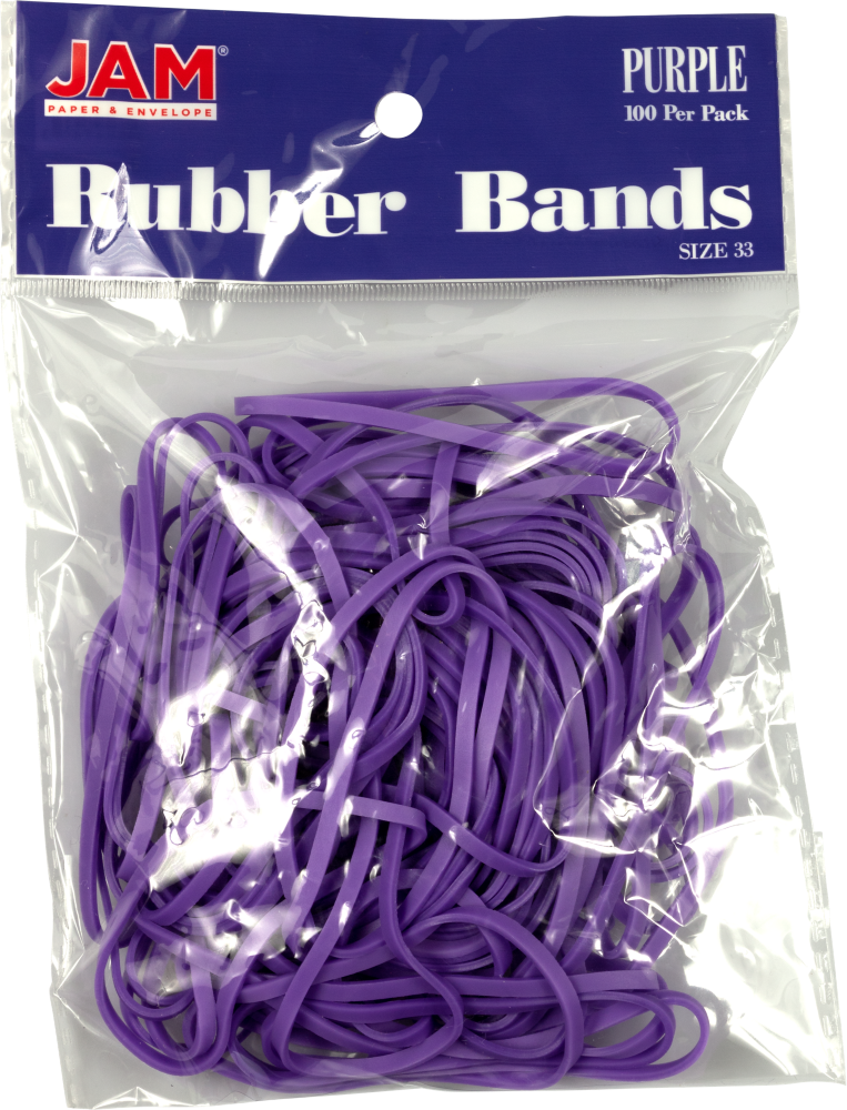 Purple Size 33 Rubber Bands - 100 Pack