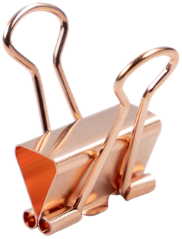 Rose Gold Small 19mm Binder Clips - 25 Pack