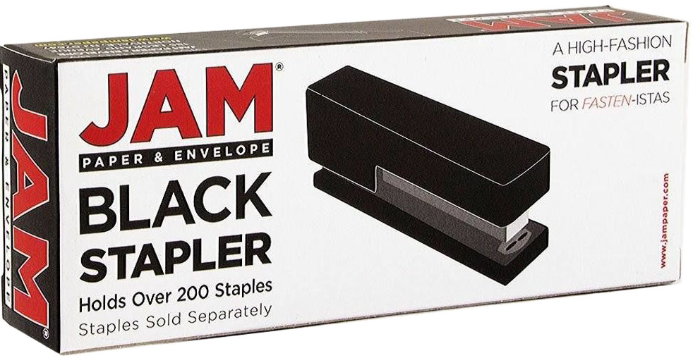 Black Office Set (Stapler, Tape Dispenser, and Staples)