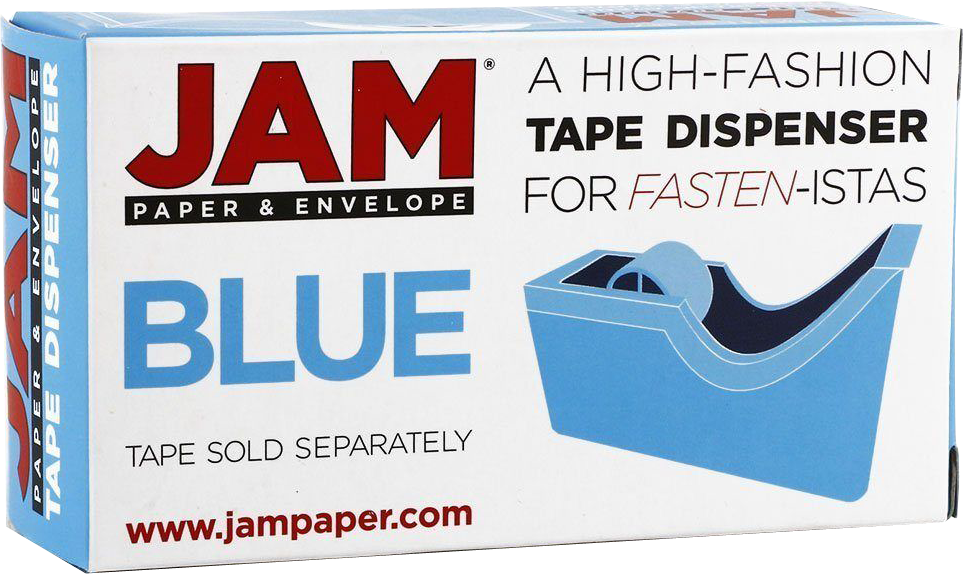 Blue Office Desk Set (Stapler, Tape Dispenser, and Staples)