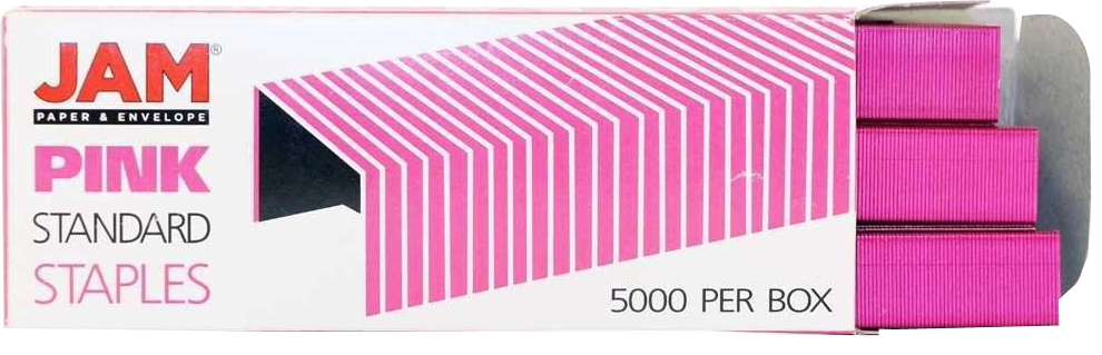 Fuchsia Pink Office Set (Stapler, Tape Dispenser, and Black Staples)