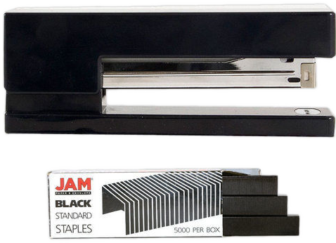Black Stapler and Staples Set