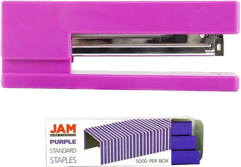 Pink Stapler and Purple Staples Set