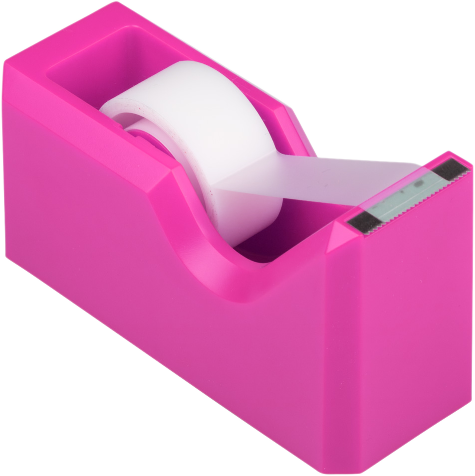 Fuchsia Pink Office Desk Set (Stapler, Tape Dispenser, and Pen Holder)