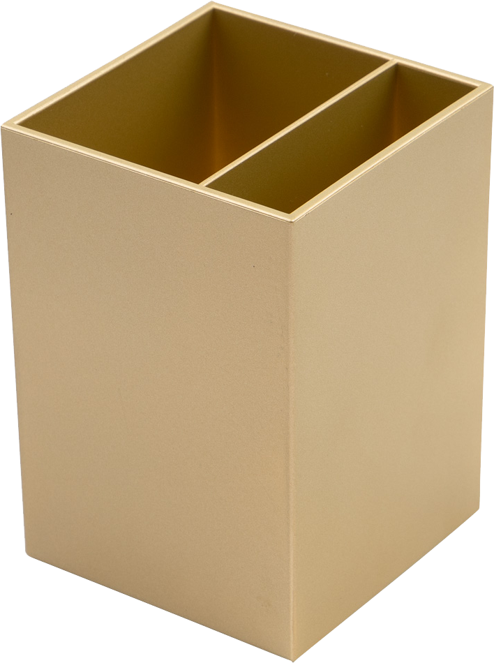 Gold Office Desk Set (Stapler, Tape Dispenser, and Pen Holder)