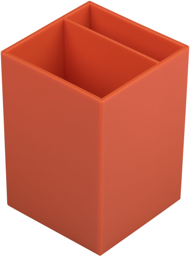 Orange Office Desk Set (Stapler, Tape Dispenser, and Pen Holder)