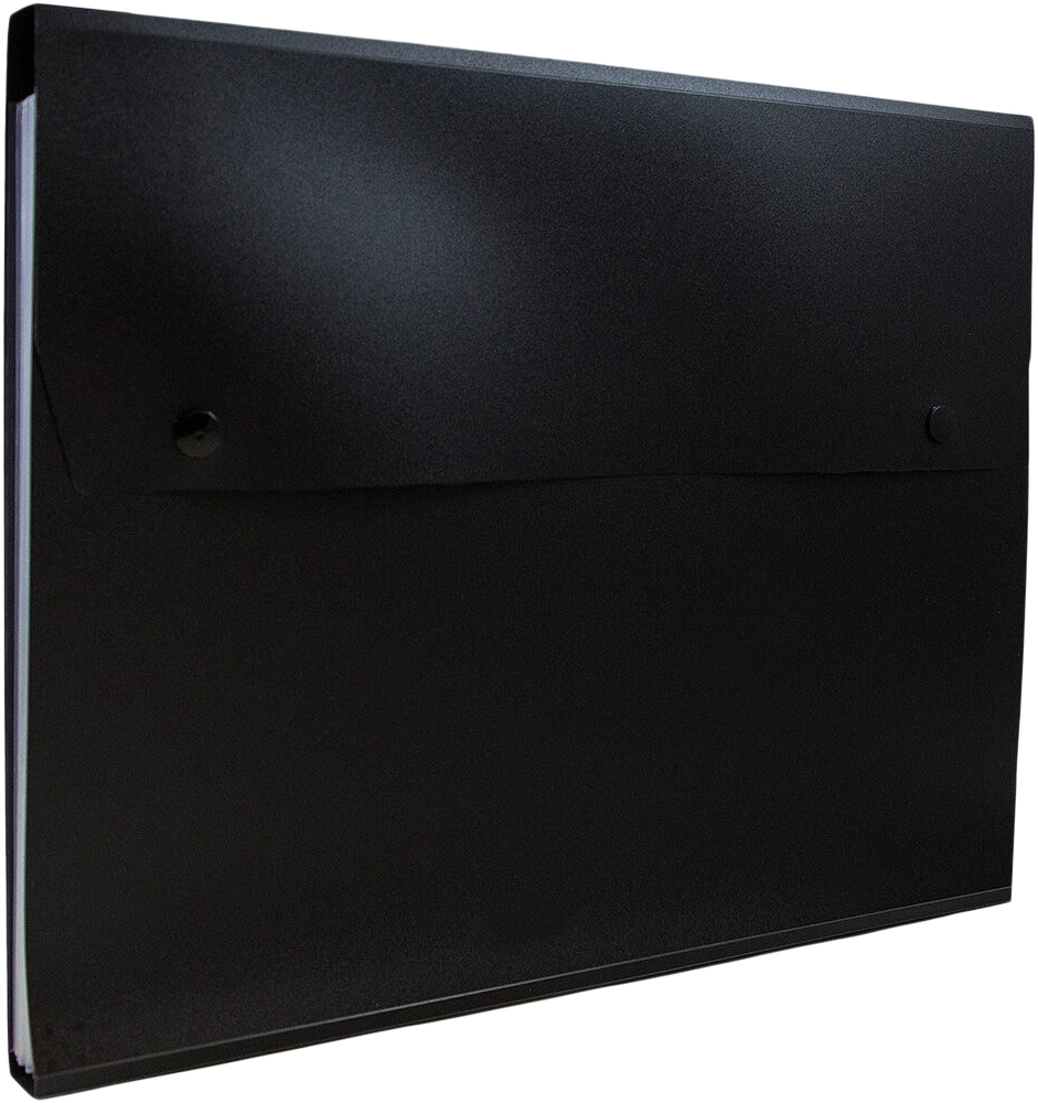 Black with Snap Letter Size 6 Pocket Expanding Files (9 x 13)