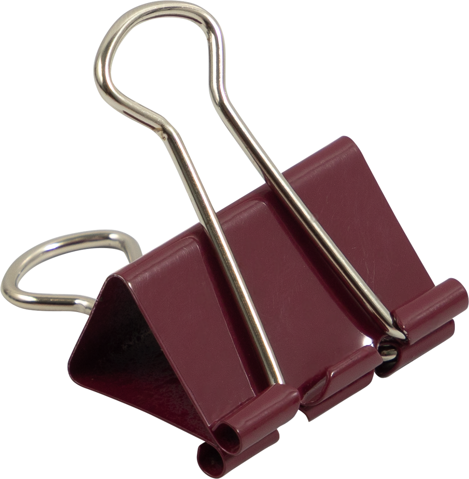 Burgundy Medium 32mm Binder Clips - 15 Pack