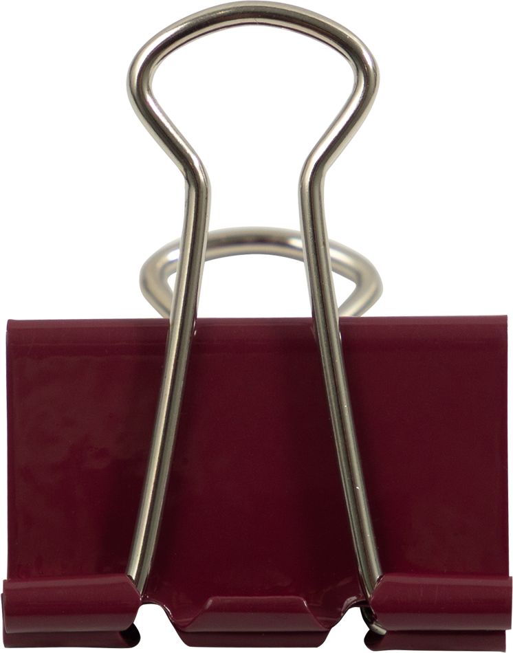 Burgundy Medium 32mm Binder Clips - 15 Pack