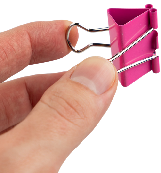 Pink Medium 32mm Binder Clips - 15 Pack
