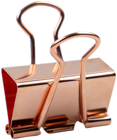 Rose Gold Medium 32mm Binder Clips - 15 Pack
