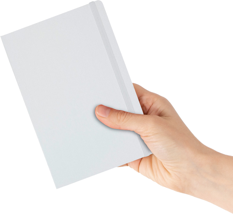 White Large 5 7/8 x 8 1/2 Notebooks (100 Lined Pages)