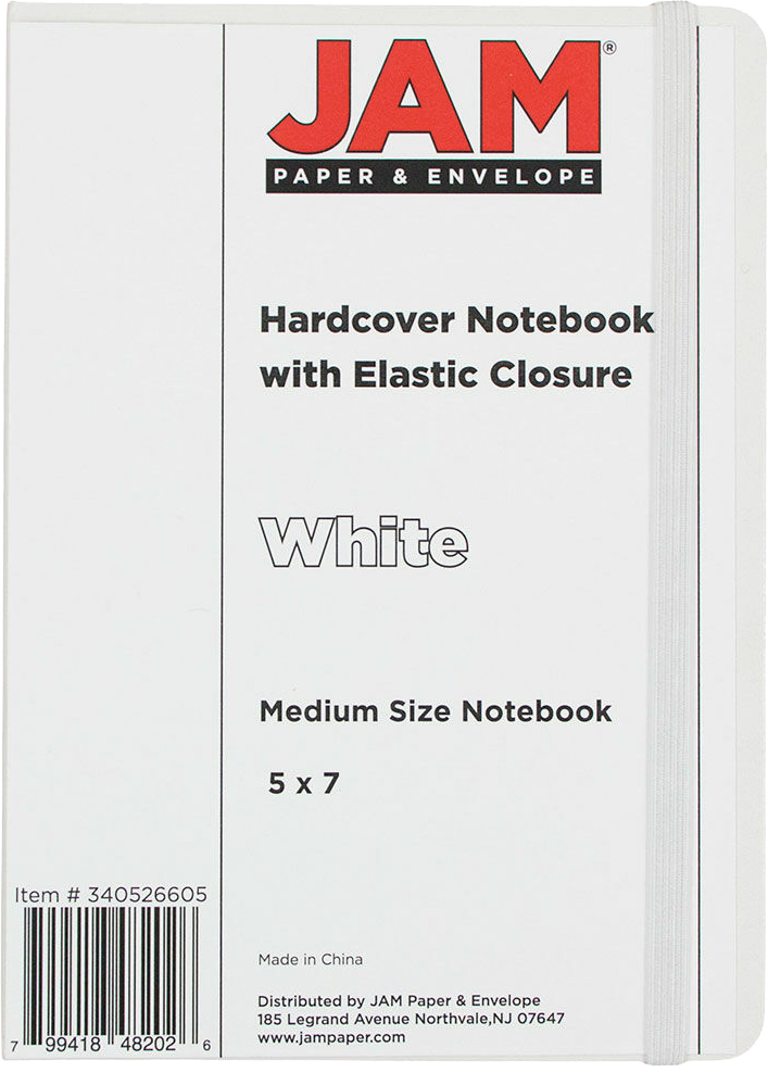 White Medium 5 x 7 Notebooks (100 Lined Pages)