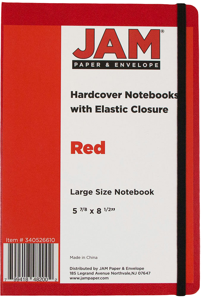 Red Large 5 7/8 x 8 1/2 Notebooks (100 Lined Pages)