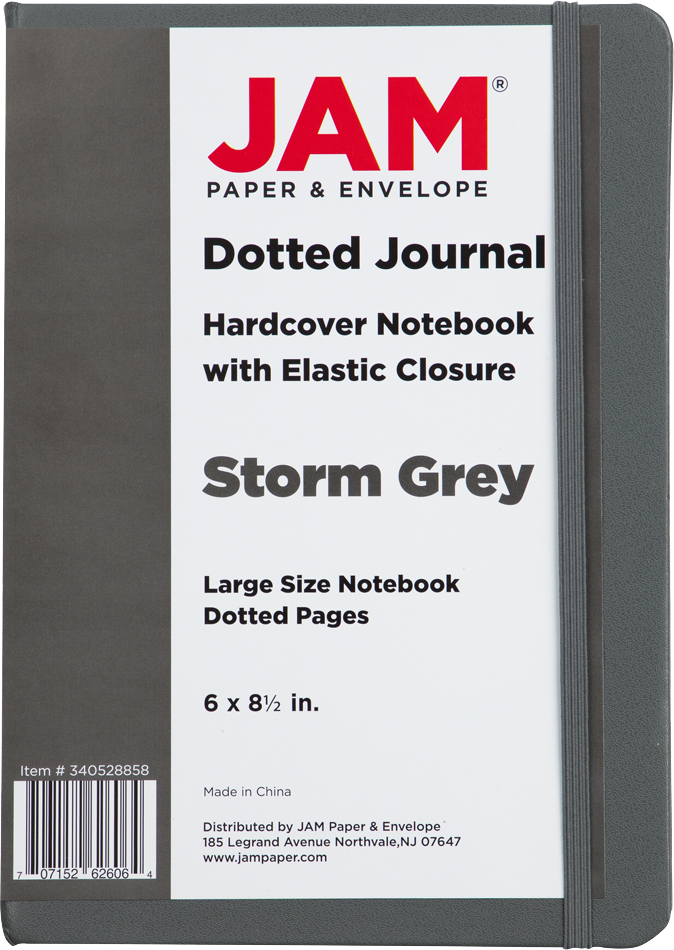 Storm Gray Large 6 x 8 1/2 Notebooks (70 Dotted Pages)
