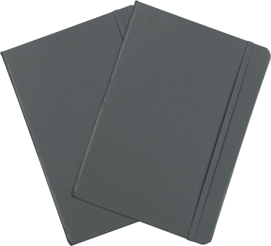 Storm Gray Large 6 x 8 1/2 Notebooks (70 Dotted Pages)