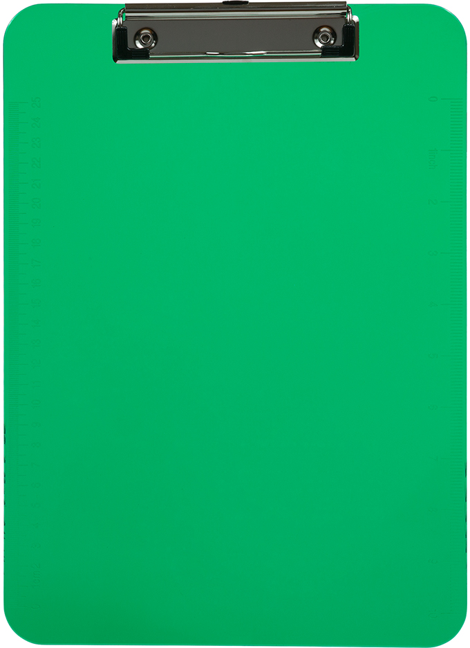 Green 9 x 13 Plastic Clipboards