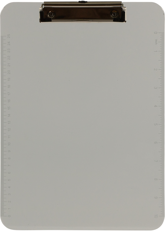Smoke Gray 9 x 13 Plastic Clipboards