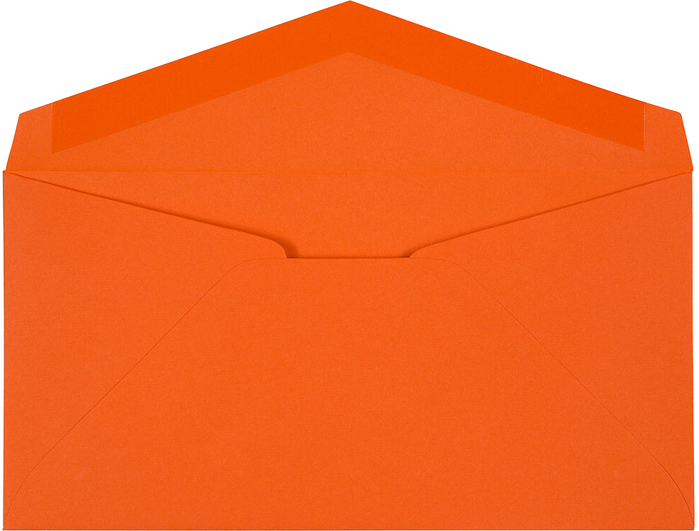 Mandarin Orange 24lb #7 3/4 Monarch Envelopes (3 7/8 x 7 1/2)