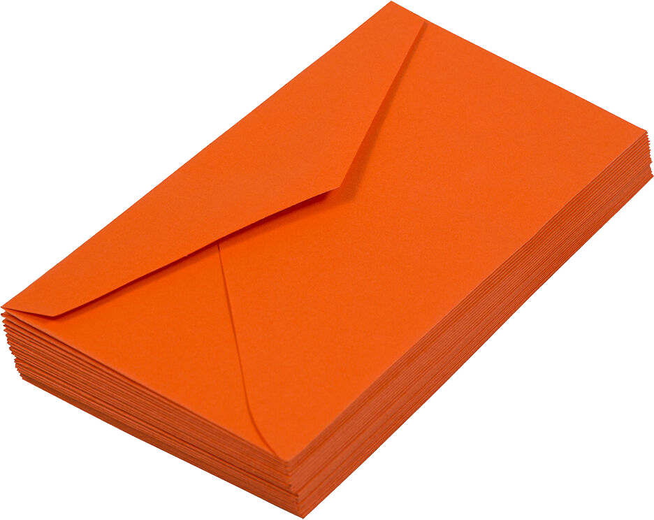 Mandarin Orange 24lb #7 3/4 Monarch Envelopes (3 7/8 x 7 1/2)