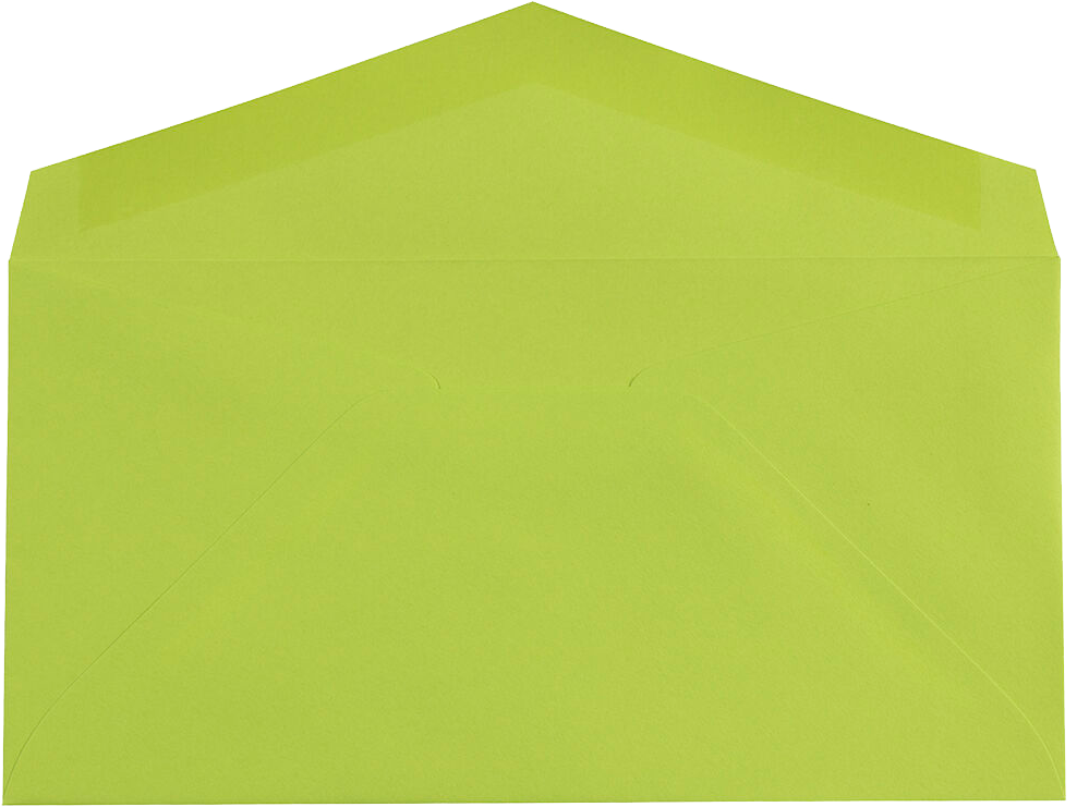 Wasabi Lime Green 24lb #7 3/4 Monarch Envelopes (3 7/8 x 7 1/2)