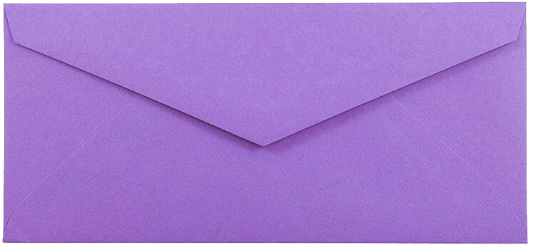 Violet Grape Purple 24lb #7 3/4 Monarch Envelopes (3 7/8 x 7 1/2)