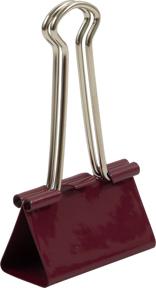 Burgundy Large 41mm Binder Clips - 12 Pack