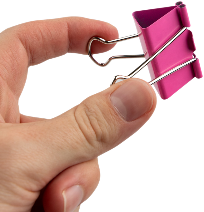 Pink Large 41mm Binder Clips - 12 Pack