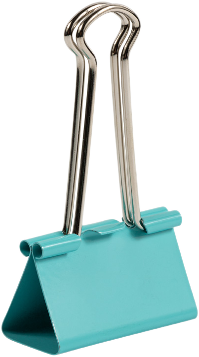Teal Large 41mm Binder Clips - 12 Pack
