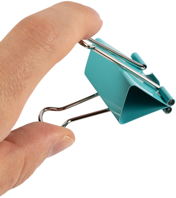 Teal Large 41mm Binder Clips - 12 Pack