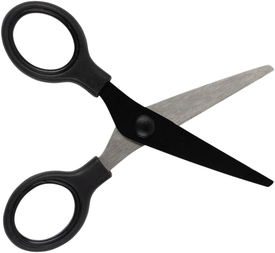 Black Mini Soft Grip Scissors