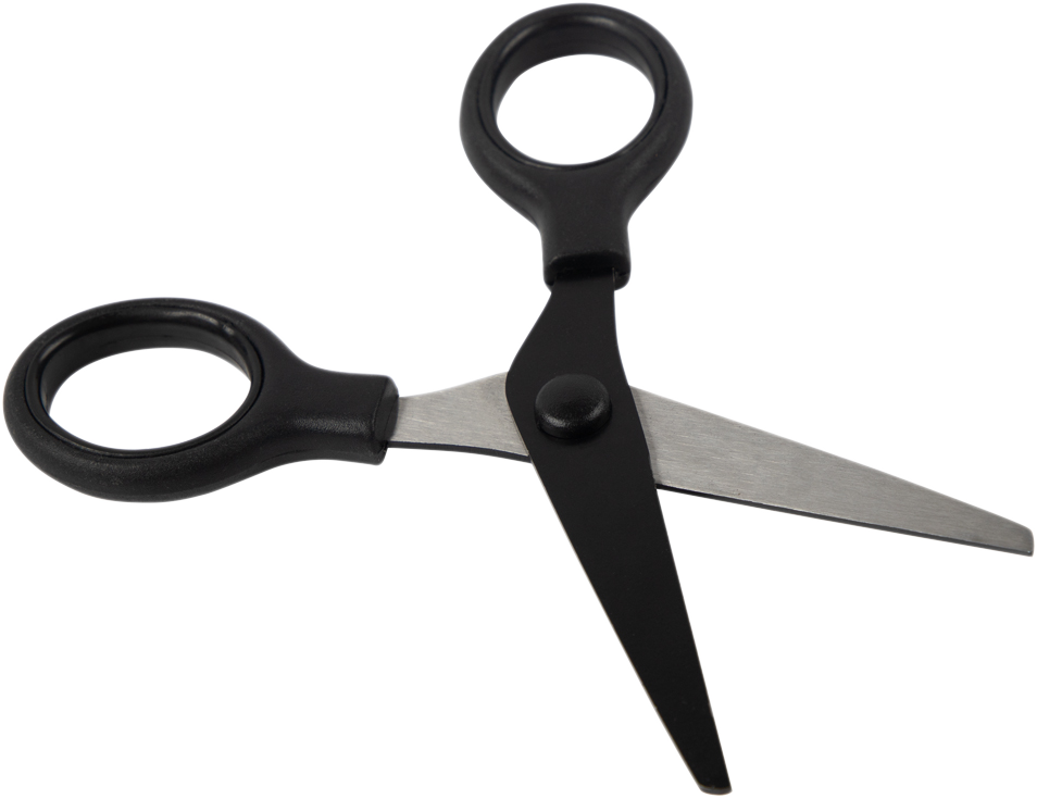 Black Mini Soft Grip Scissors