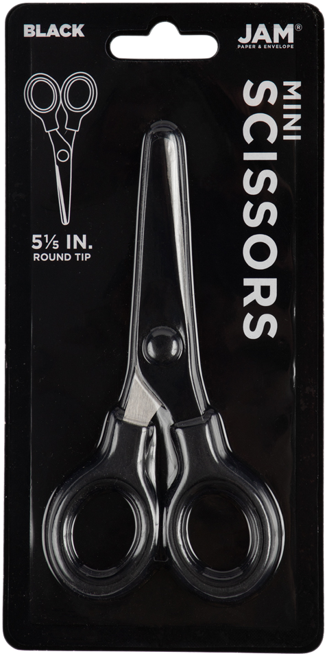 Black Mini Soft Grip Scissors