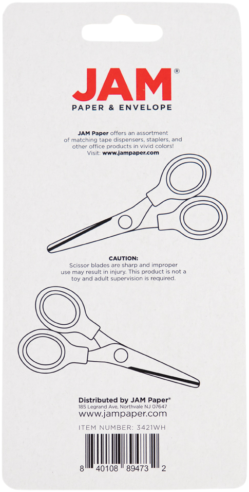 White Mini Soft Grip Scissors