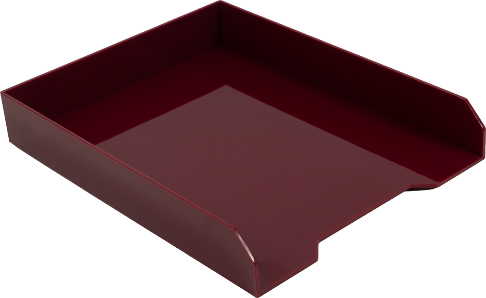 Burgundy Letter Paper Tray Desk Organizer