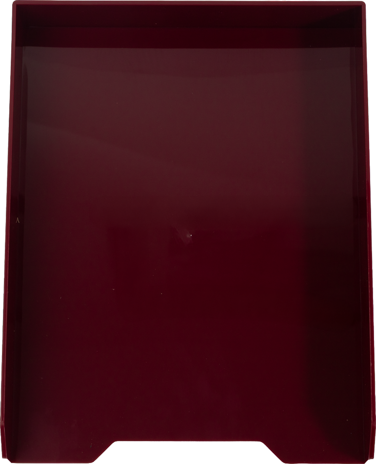 Burgundy Letter Paper Tray Desk Organizer