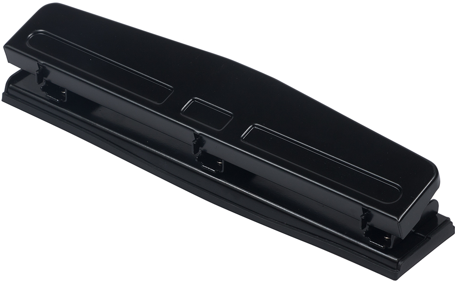 Black Standard 3 Hole Punch - 10 Sheet Capacity