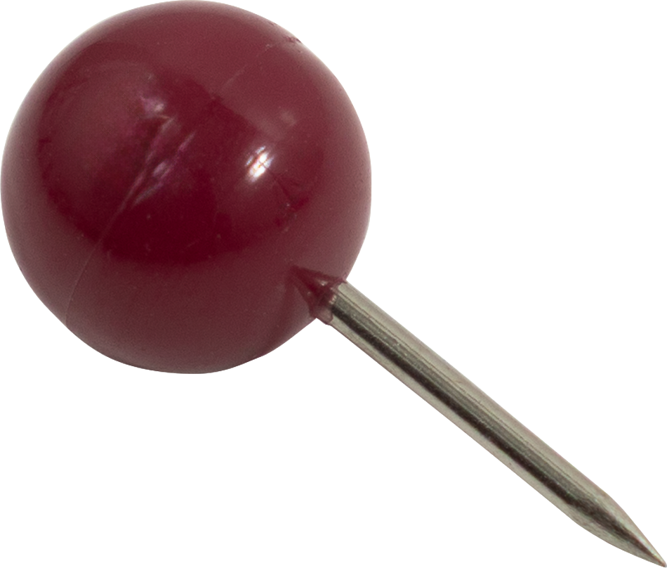 Burgundy Round Pushpins - 100 Pack