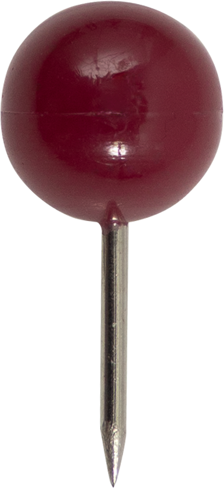Burgundy Round Pushpins - 100 Pack