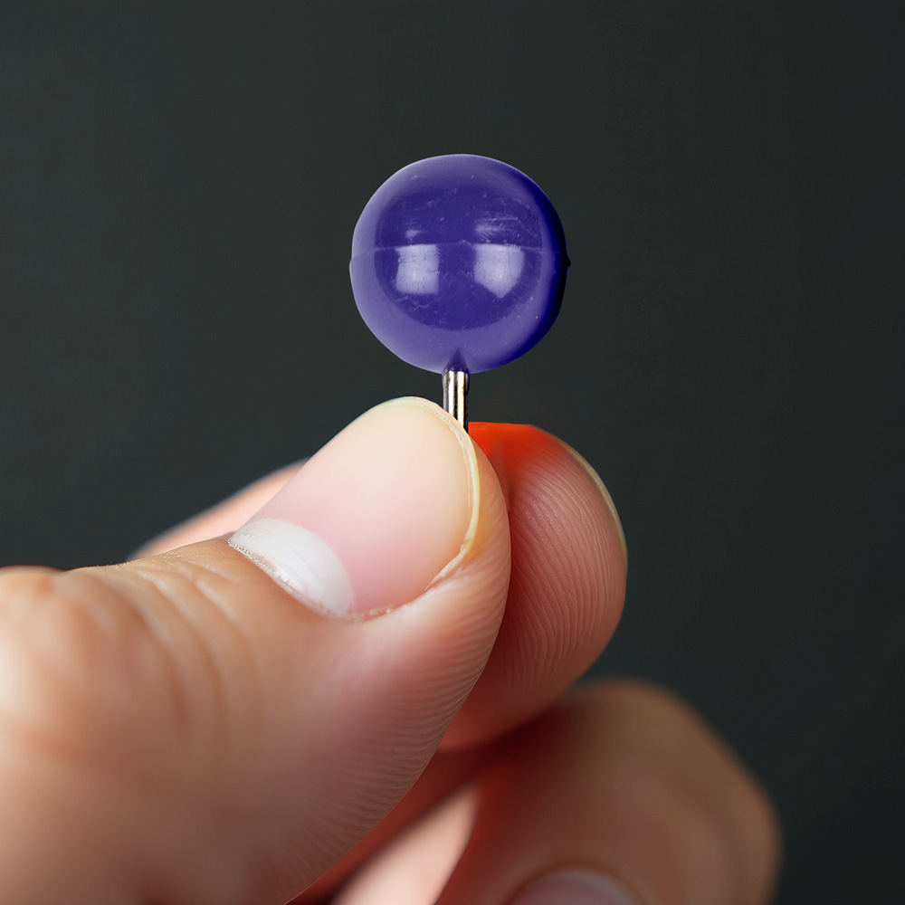 Purple Round Pushpins - 100 Pack