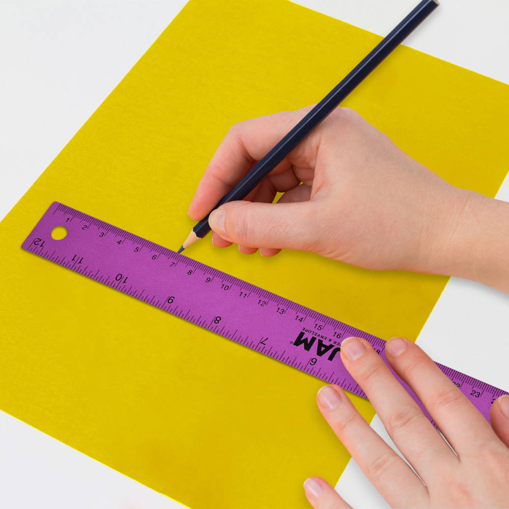Purple Metallic 12 Inch Aluminum Ruler