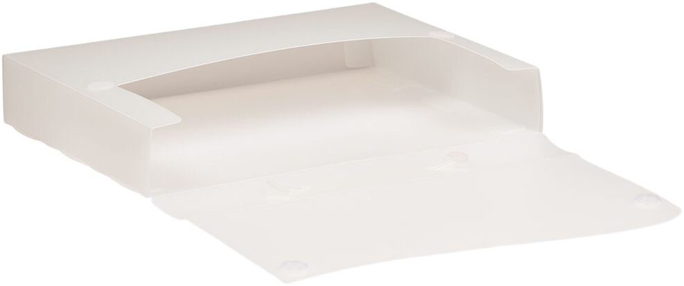Clear 12 x 9 1/2 x 2 Plastic Portfolios with Hook and Loop