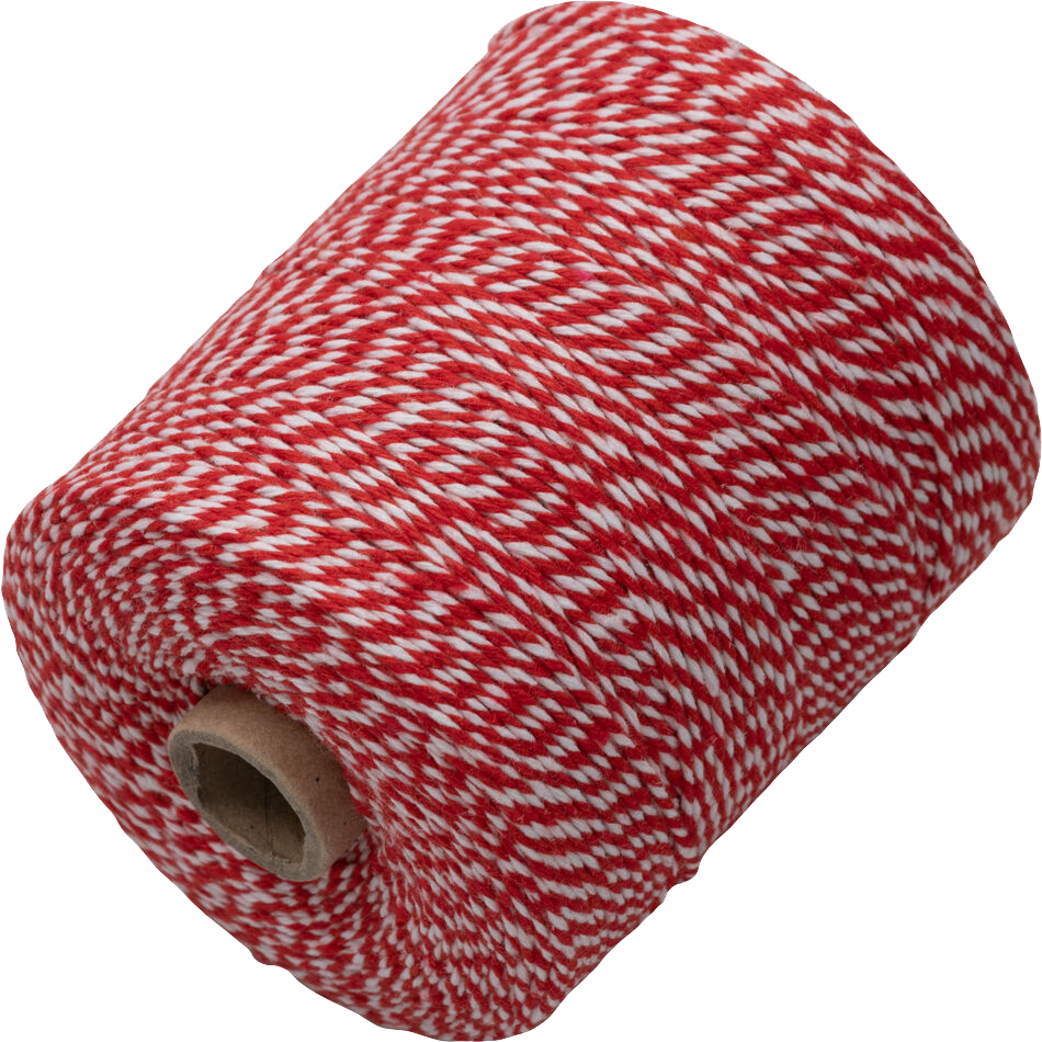 Red and White 500 Yards Bakers Twine Ribbon