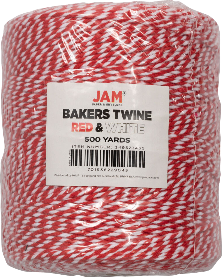 Red and White 500 Yards Bakers Twine Ribbon