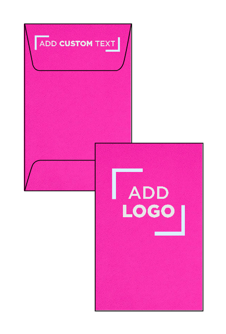 Fuchsia Pink Magenta 32lb #1 Coin Envelopes (2 1/4 x 3 1/2)