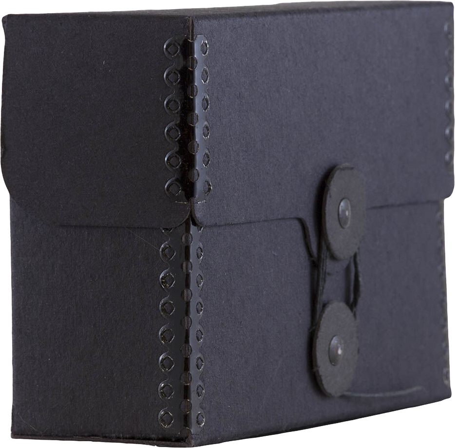 Black Kraft Small 4 1/4 x 6 1/4 x 2 Button and String Portfolios