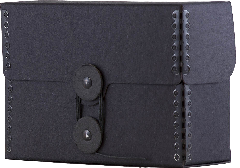 Black Kraft Small 4 1/4 x 6 1/4 x 2 Button and String Portfolios