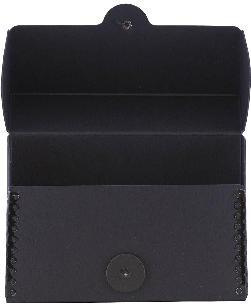 Black Kraft Small 4 1/4 x 6 1/4 x 2 Button and String Portfolios